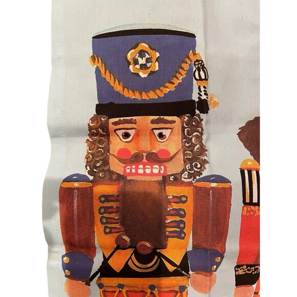 MacKenzie Childs Christmas Nutcracker Teapot Festive Hand Dish Towel 18"x26" - Picture 3 of 9